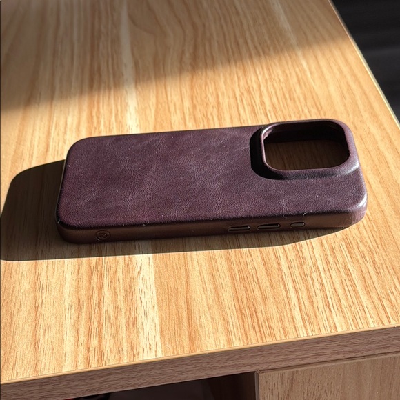 Dark Brown Leather Phone Case - Picture 3 of 4